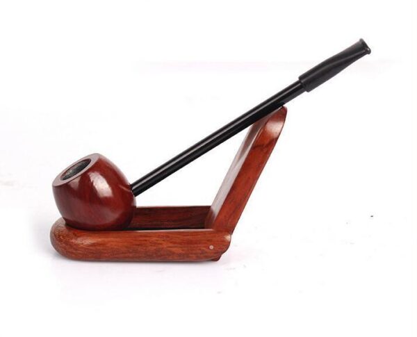 Red Wooden Smoking Pipe